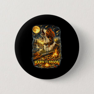 Ein Jagdhund heult zum Mond mit meinem Button