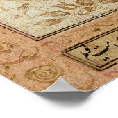 Ein Jäger, der seinen Falken streichelt Poster (Ecke)