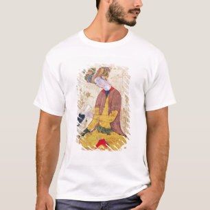 Ein Jäger, der seinen Falken streicht T-Shirt