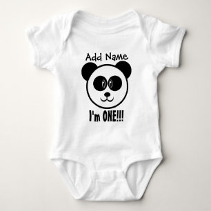 Ein Jahr 1. Geburtstag mit Panda V03BA Baby Strampler