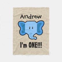 Ein Jahr-1. Geburtstags-niedliches Elefant-Gesicht