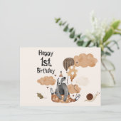 Ein Jahr alt Baby Baby Tier Geburtstag (Stehend Vorderseite)