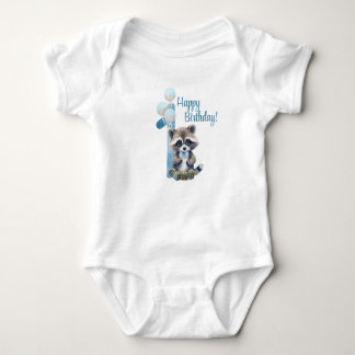"Ein Jahr alt" - Blue First Birthday Bodysuit Baby Strampler