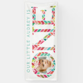 Ein Jahr alt Foto 1. Geburtstag Party Banner (Vertikal)