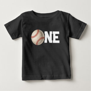 Ein Jahr alte Baseball-Erstgeburtstag Baby T-shirt
