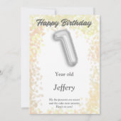 Ein Jahr alte Happy Birthday Card (Rückseite)