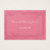 Ein Jahr alte Mädchen Geburtstagskarte (Rückseite)