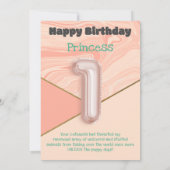 Ein Jahr alte Mädchen Happy Birthday Card (Rückseite)