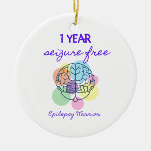 Ein Jahr Anfallsfrei Epilepsie Krieger Keramik Ornament