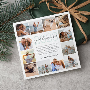 Ein Jahr der Erinnerung   Jahr in der FotoCollage Feiertagskarte