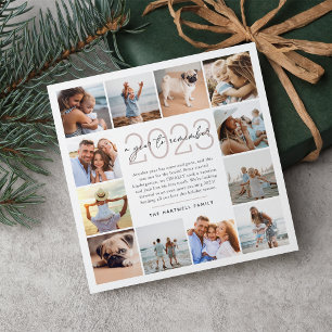 Ein Jahr der Erinnerung   Jahr in der FotoCollage Feiertagskarte