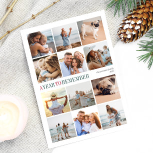 Ein Jahr der Erinnerung Jahr in der FotoCollage Feiertagskarte