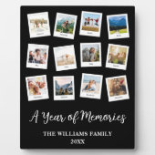Ein Jahr der Erinnerungen Monatliche FotoCollage Fotoplatte (Vorderseite)