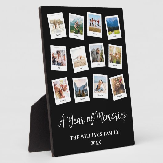 Ein Jahr der Erinnerungen Monatliche FotoCollage Fotoplatte (Seite)