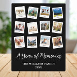 Ein Jahr der Erinnerungen Monatliche FotoCollage Fotoplatte<br><div class="desc">Erstellen Sie Ihre eigene Collage-Plakette für personalisiertes Foto mit 12 Ihrer Lieblingsfotos. Fügen Sie für jeden Monat ein Bild zusammen mit dem benutzerdefinierten Text für die moderne Fotomontage Collage Design.</div>
