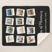 Ein Jahr der Erinnerungen Monatliche FotoCollage Sherpadecke (Vorderseite (Horizontal))