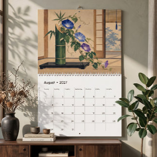 Ein Jahr der Ikebana-Illustration Kalender