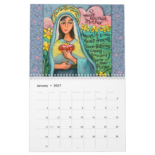 Ein Jahr der katholischen Heiligen Kalender (Jan 2027)