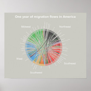 Ein Jahr der Migrationsströme in Amerika Poster