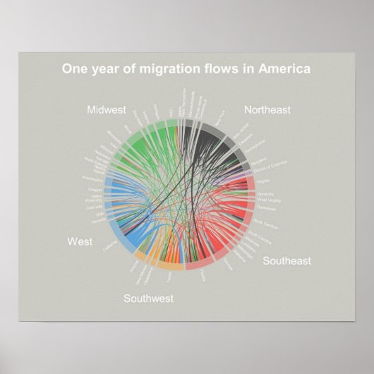 Ein Jahr der Migrationsströme in Amerika Poster (Vorne)
