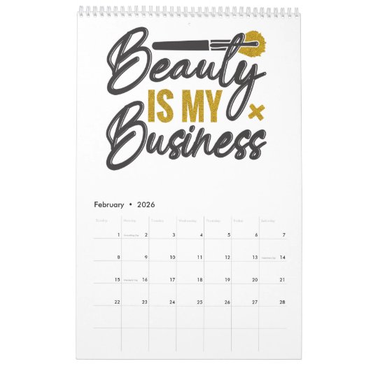 Ein Jahr der Schönheitsmotivation Kalender (Feb 2026)