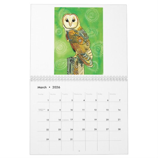 Ein Jahr der Wildnis - Illustrierter Mauerkalender Kalender (Mär 2026)