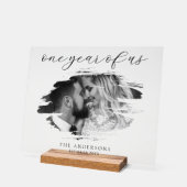 Ein Jahr des ersten Hochzeitstages Acrylschild (Winkel)