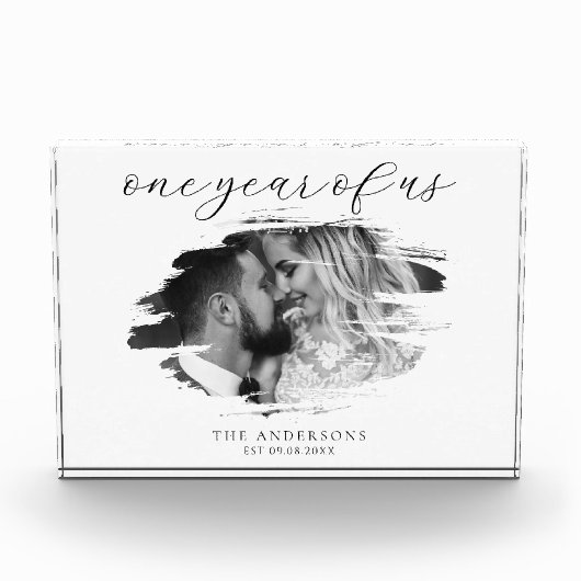 Ein Jahr des ersten Hochzeitstages Fotoblock (Vorderseite)
