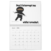 Ein Jahr des mondänen Crochet Fun Calendar Kalender (Mär 2026)