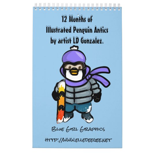 Ein Jahr des Pinguinkalenders Kalender (Rückseite)