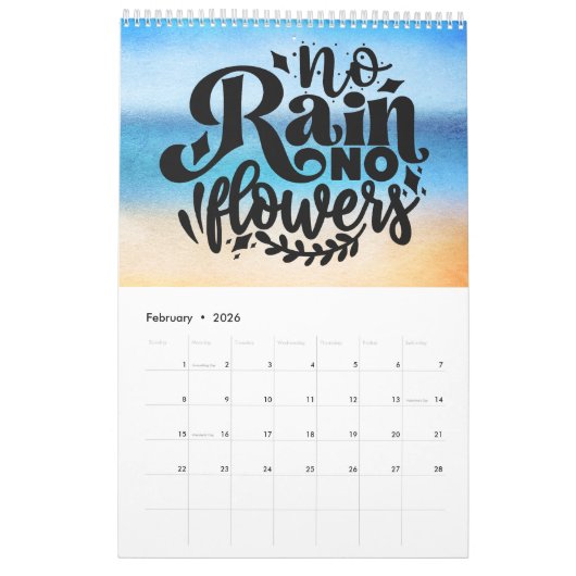 Ein Jahr des positiven Denkens Kalender (Feb 2026)