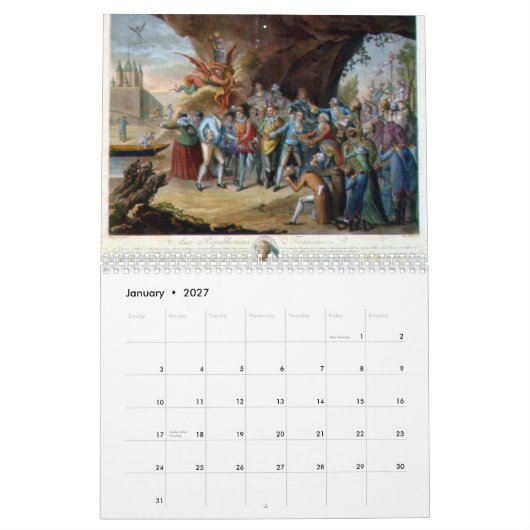 Ein Jahr durch die Französische Revolution Kalender (Jan 2027)