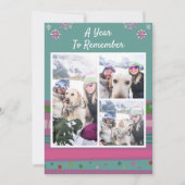 Ein Jahr Erinnerung an 3 Foto Weihnachtskarten im (Vorderseite)