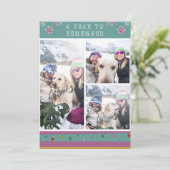 Ein Jahr Erinnerung an 3 Foto Weihnachtskarten im (Stehend Vorderseite)