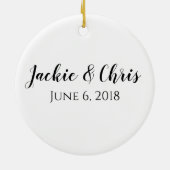 ein Jahr für immer schwarz-weiß 1. Keramik Ornament (Hinten)