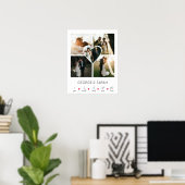 Ein Jahr gemeinsam Hochzeitstag 5 Foto Poster (Heimbüro)