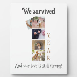 Ein Jahr Hochzeitstag Fotoplatte