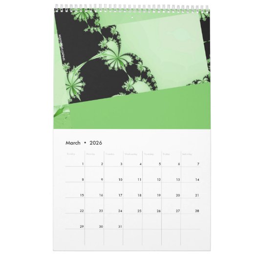 Ein Jahr im Fraktal-Gartenkalender Kalender (Mär 2026)