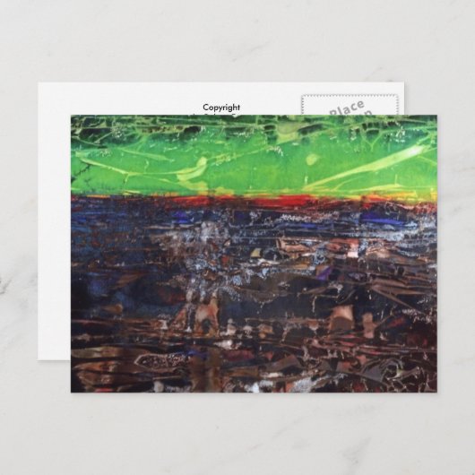 "Ein Jahr im Land" Abstrakte Design-Postkarte Postkarte (Vorne/Hinten)