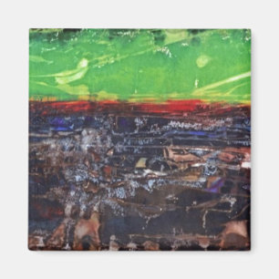 "Ein Jahr im Land" Magnet Abstrakte Kunst