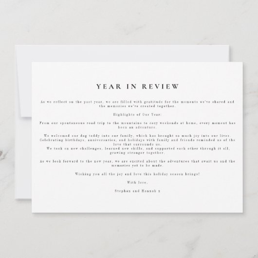 Ein Jahr im Überblick über die Weihnachten des mod (Rückseite)