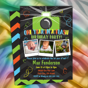Ein Jahr in einer Flash-Aufforderung Einladung