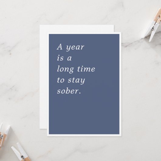 Ein Jahr ist eine lange Zeit Karte (Vorderseite/Rückseite Beispiel)