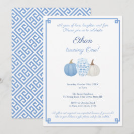 Ein Jahr Liebe Lachen und Spaß Junge 1. Geburtstag Einladung