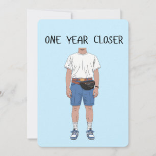 Ein Jahr näher Geburtstag Alter Freund Ehemann Vat Einladung