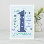 Ein Jahr nüchtern Karte (Stehend Vorderseite)