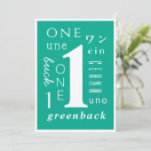 Ein Jahr nüchtern Karte (Stehend Vorderseite)