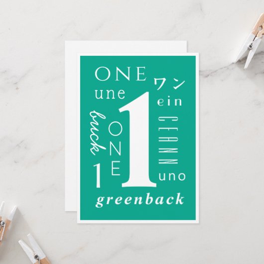 Ein Jahr nüchtern Karte (Vorderseite/Rückseite Beispiel)