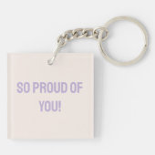 Ein Jahr nüchterne LGBT personalisierte OM Schlüsselanhänger (Rückseite)