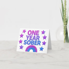 Ein Jahr nüchterner Geburtstag OM NA Karte